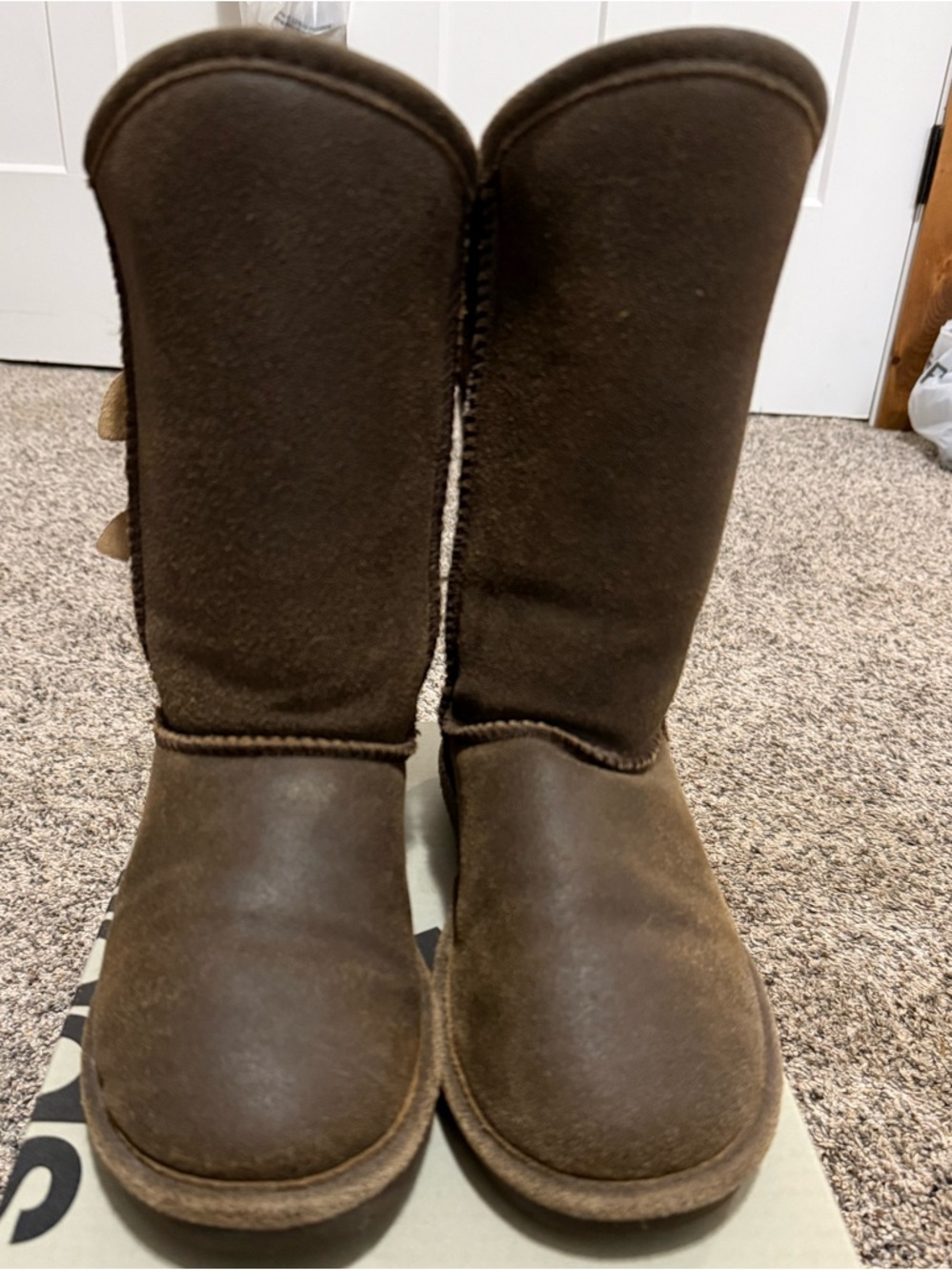 BearPaw Women's Tall Brown Winter & Rain Boots